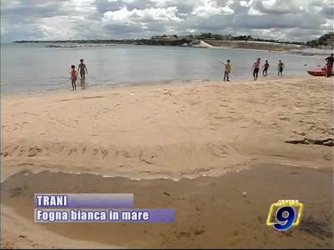 TRANI. Lido Colonna, fogna bianca scaricata in mare