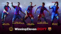PES 2017 GAMEPLAY TRAILER LEGENDS (Ronaldinho, Rivaldo, Luis Henrique, Puyol, Larsson)