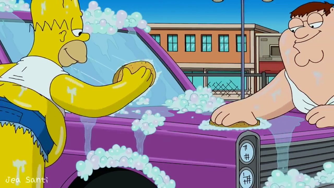 Family Guy Peter and Homer Carwash for Stolen Cars
