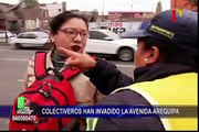 Taxis colectivos invaden y generan caos en la avenida Arequipa