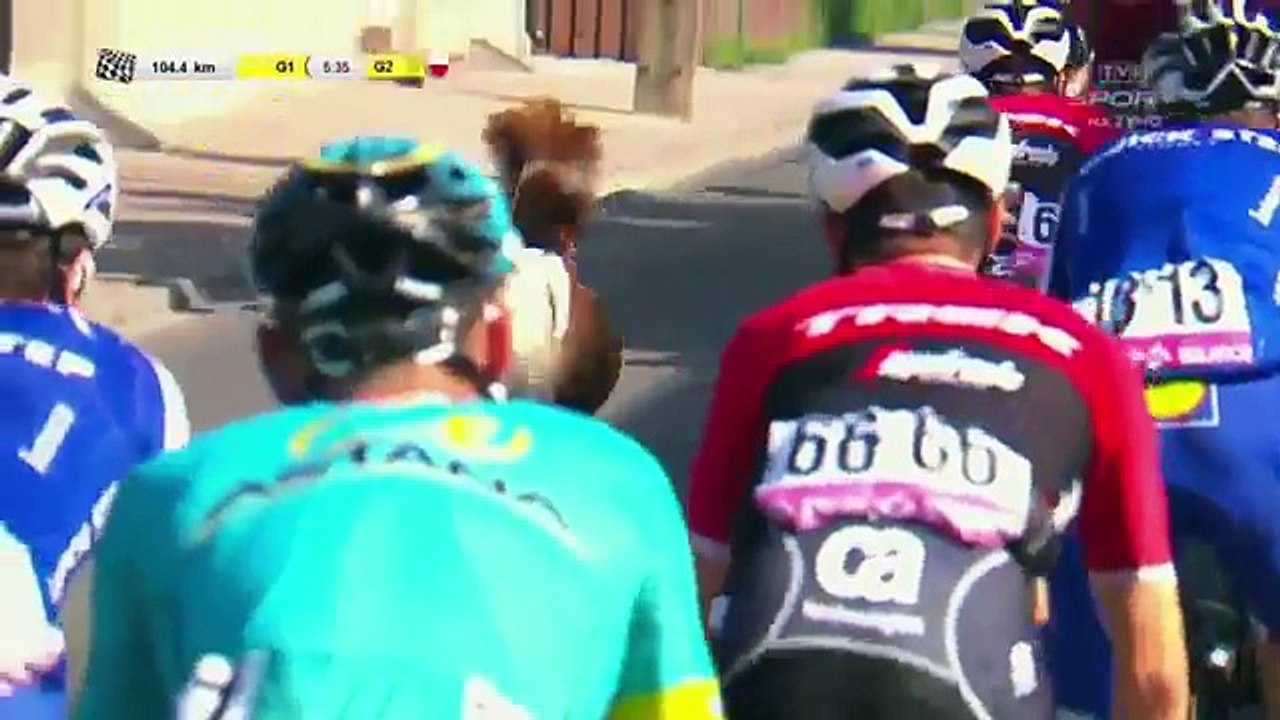 Un poney s'invite sur la route du Tour de Pologne