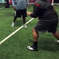 Willie Anderson Lineman Academy Pro Training Session Vadal Alexander