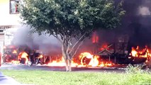 Ônibus é queimado em Nova Brasília, em Cariacica