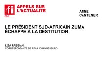 Le président sud-africain Zuma échappe à la destitution