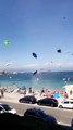 Tornade à Antibes : les parasols et bouées volent
