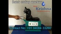 inkjet batch coding and printing machine