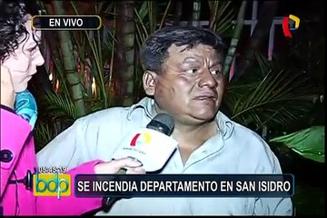 San Isidro: avacúan edificio por incendio en departamento
