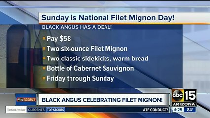 Black Angus offering filet mignon deal