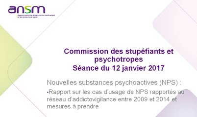 Rapport sur les cas d’usage de NPS rapportés au réseau d’addictovigilance entre 2009 et 2014 et mesures à prendre