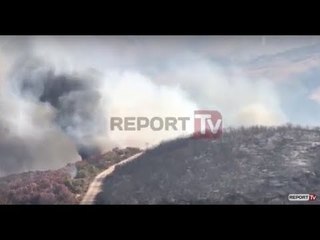 Report TV - Riaktivizohen zjarret në Dropull flakët rrezikojnë 2 shtëpi