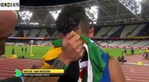 Wayde Van Niekerk en larmes après le 200m suite aux critiques de Makwala