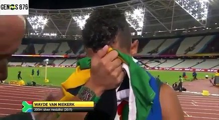 Wayde Van Niekerk en larmes après le 200m suite aux critiques de Makwala