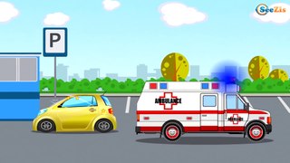 Мультфильмы Для детей Скорая помощь и Пожарная машина - Машинки Помощники! Мультики про машинки