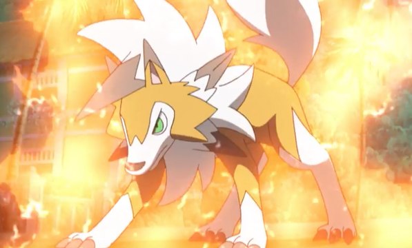 Lycanroc en Pokémon UltraSol y Pokémon UltraLuna