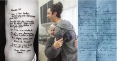 Jovem tatuou carta escrita pela avó diagnosticada com Alzheimer