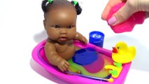 Learn Colors & Learn Number w Baby Doll Bath Time, Slime Surprise Toys Come and Play Fun for Kids