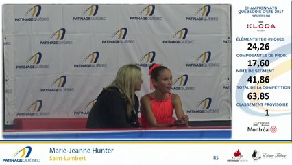 Championnats québécois d'été 2017 / Pré-Novice Dames Gr.4 Prog. Libre