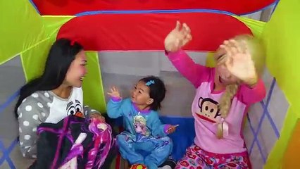 Hulk Loses His cookies? w/ Frozen Elsa, Snow white, Baby sleepover, Pink Spidergirl