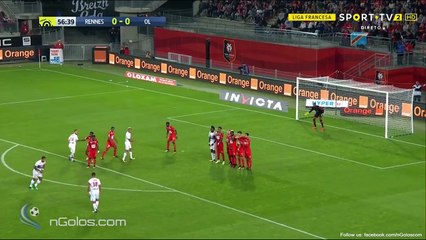 Memphis Depay Free Kick Goal vs Rennes (0-1)