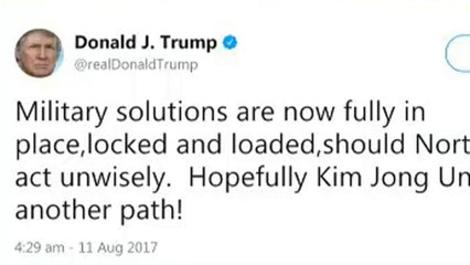 Donal Trump Kuzey Kore'ye yine sert çıktı