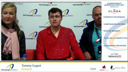 Championnats québécois d'été 2017 / Junior Messieurs Prog. Libre