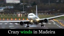 Failed Landings & Crazy Winds At Cristiano Ronaldo Airport In Madeira ! Aterragens Na Madeira