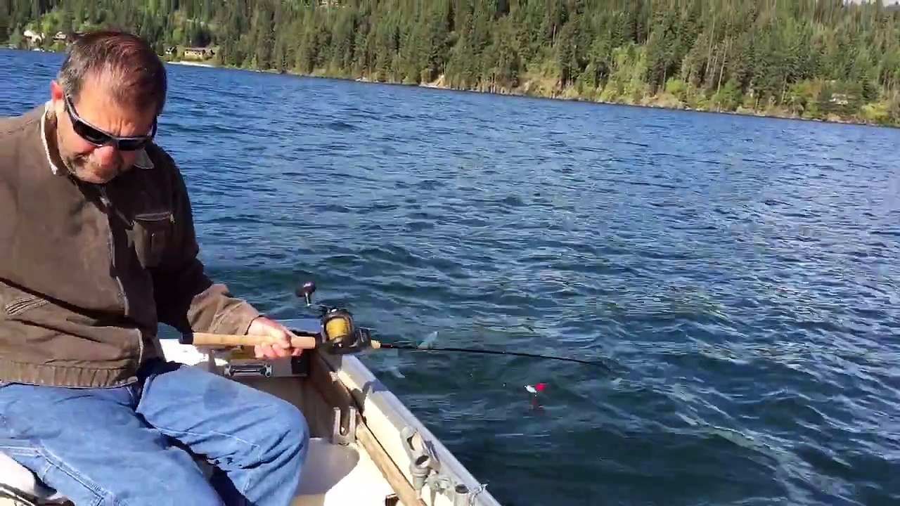 Larry Cole boats his Kokanee