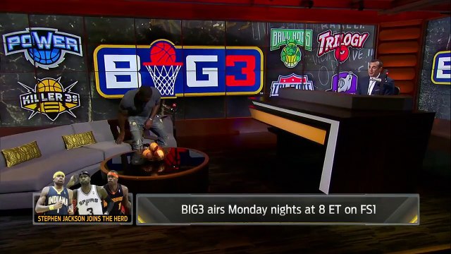 Stephen Jackson talks Charles Oakley, BIG3 in Los Angeles, Kyrie Irving's 2017 playoffs _ THE HERD