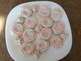 Rainbow Rose Meringue Cookies made By my kid Recipe By Robina irfan