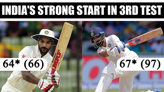 India vs Sri Lanka : KL Rahul, Shikhar Dhawan gives visitors a strong start | Oneindia News