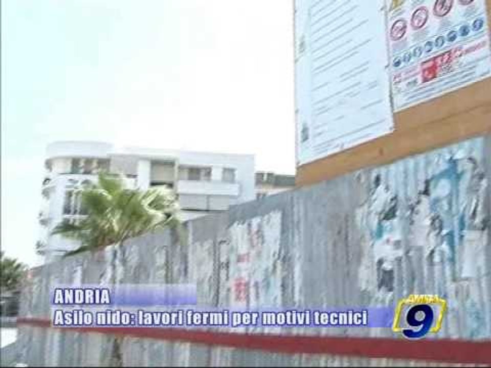 ANDRIA. Asilo nido quartiere Europa, lavori fermi per motivi tecnici