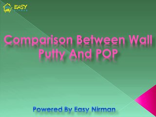 Comparison Between Wall Putty and POP | Nirman Gyan