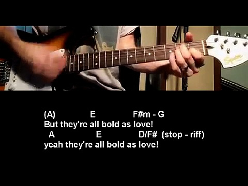 Bold As Love Jimi Hendrix How to play Chords and Lyrics - video Dailymotion