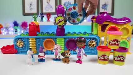 Disney Jr Doc McStuffins and Friends Visit Play Doh Mega Fun Factory Playset to Open Surprise Toys!--cWz_pfkBL4