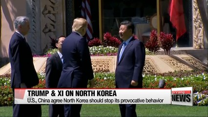 Trump, Xi agree North Korea should stop its provocative behavior