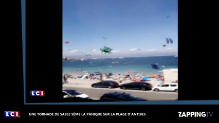 Une tornade de sable sème la panique sur la plage d'Antibes (vidéo)