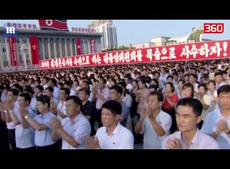 Populli i Korese se Veriut ngrihet ne protesta masive kunder sanksioneve te Kombeve te Bashkuara (360video)
