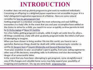 Basic Home Remedies for getting pregnant fast