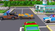 Police car Ambulance & Little Racing Cars In Car Cartoon for Baby 3D Animation Cars & Truck Stories