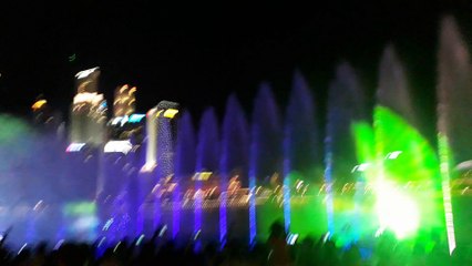Singapore water lighting in marina bay sands