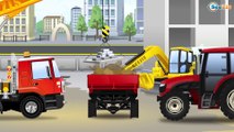 JCB Children Video JCB Excavator and Truck w Crane New Diggers Trucks Cartoon for Kids