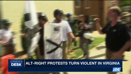 i24NEWS DESK | Chants: One people, one nation, end immigration | Saturday, August 12th 2017