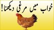 khwabon ki tabeer in urdu - khawab mein Murghi (Hen) dekhna