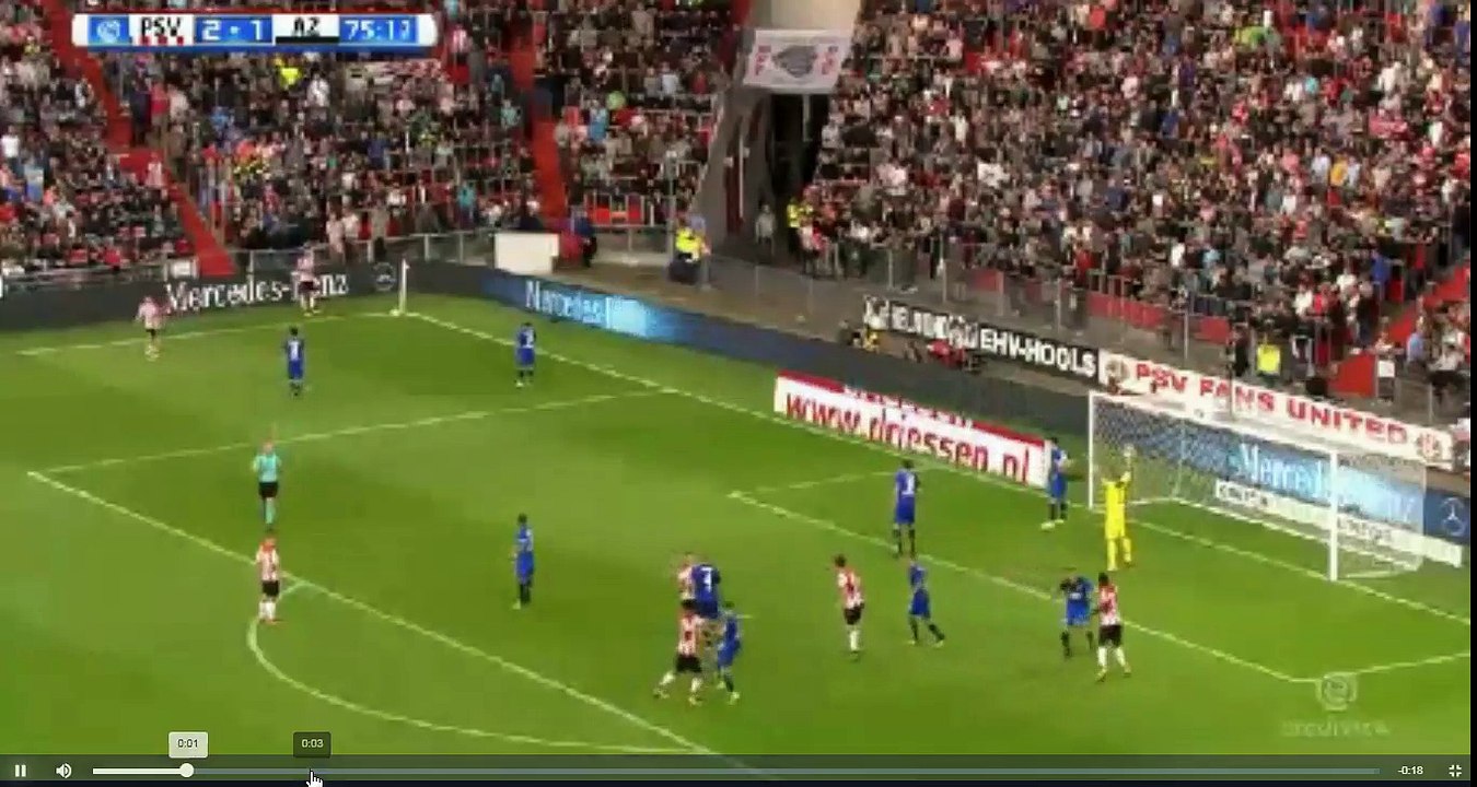 Marco van Ginkel Goal - Psv Eindhoven vs Az Alkmaar 3-1 12.08.2017 (HD)