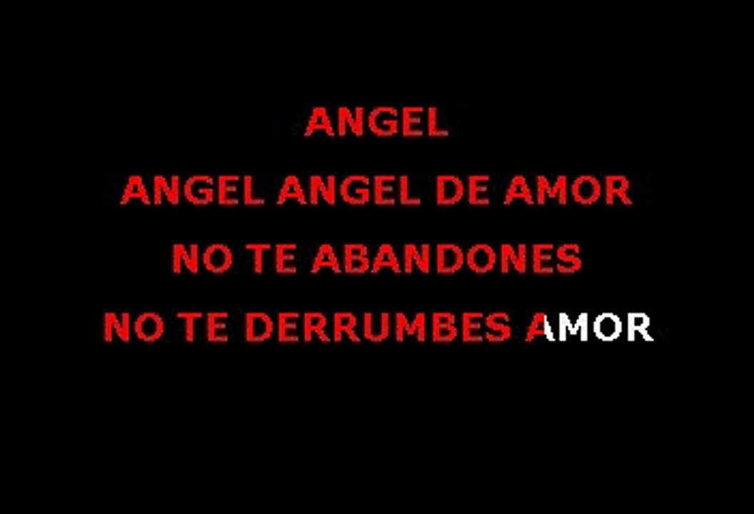 Angel de amor - Maná (Karaoke)