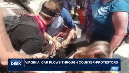 i24NEWS DESK | Virginia: car plows through counter-protestors | Saturday, August 12th 2017