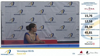 Championnats québécois d'été 2017 / Pré-Novice Dames Prog. libre Gr. 6