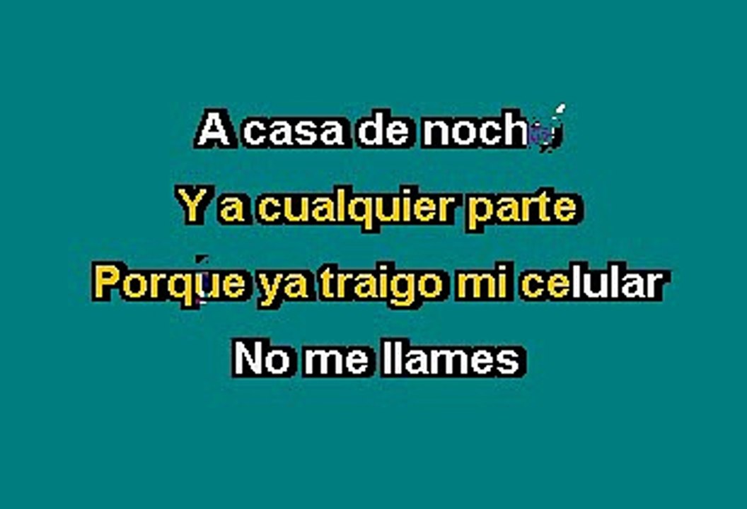 LOS TIGRES - EL CELULAR (KARAOKE)