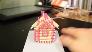 How to make matches stick house