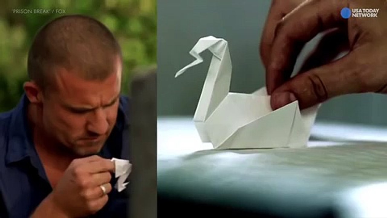 Wentworth Miller and Dominic Purcell Trying to make origami - video